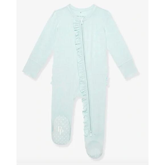 Posh Peanut Footie Ruffled Zippered One Piece - 3-6 months (Bundle of 3) - Picture 8 of 9